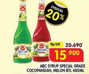 Promo Harga ABC Syrup Special Grade Melon, Coco Pandan 485 ml - Superindo