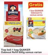 Promo Harga Quaker Oatmeal Original All Variants 800 gr - Indomaret