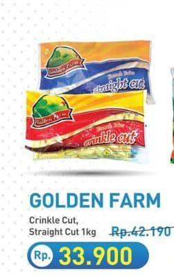 Promo Harga Golden Farm French Fries Crinkle, Straight 1000 gr - Hypermart