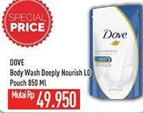 Promo Harga DOVE Body Wash Deeply Nourishing 850 ml - Hypermart