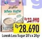 Promo Harga Luwak White Koffie Less Sugar per 20 sachet 20 gr - Hypermart