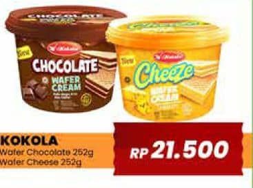 Promo Harga Kokola Wafer Cream Cheeze, Chocolate 252 gr - Yogya
