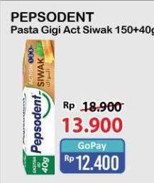 Promo Harga Pepsodent Pasta Gigi Action 123 Siwak 190 gr - Alfamart