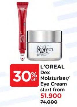Promo Harga LOREAL Dex Moisturiser / Eye Cream  - Watsons
