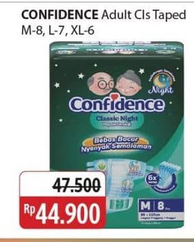 Promo Harga Confidence Adult Diapers Classic Day M8, L7, XL6 6 pcs - Alfamidi
