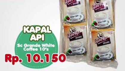 Promo Harga Kapal Api Grande White Coffee per 10 pcs - Yogya