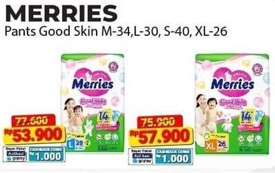 Promo Harga Merries Pants Good Skin M34, S40, L30 30 pcs - Alfamart