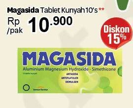 Promo Harga MAGASIDA Tablet Pencernaan 10 pcs - Carrefour