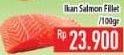 Promo Harga Salmon Fillet per 100 gr - Hypermart