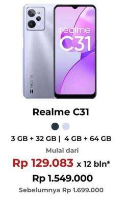 Promo Harga Realme C31 3 GB + 32 GB, 4 GB + 64 GB  - Erafone