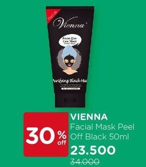 Promo Harga VIENNA Face Mask Purifying Black Mud 50 ml - Watsons