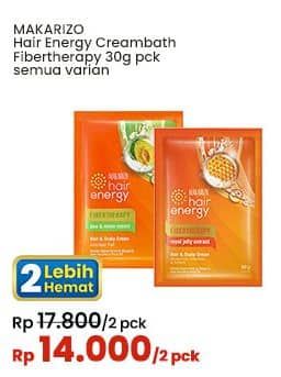 Promo Harga Makarizo Hair Energy Fibertherapy Hair & Scalp Creambath All Variants 30 gr - Indomaret