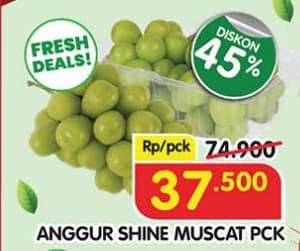 Promo Harga Anggur Shine Muscat  - Superindo