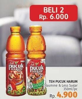 Promo Harga TEH PUCUK HARUM Minuman Teh Jasmine, Less Sugar 350 ml - LotteMart