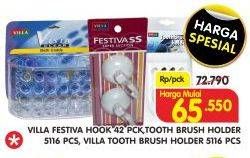 Promo Harga VILLA Hook 42/Toothbrush Holder  - Superindo
