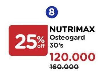 Promo Harga Nutrimax Osteo Gard 30 pcs - Watsons