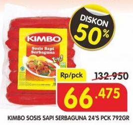 Promo Harga KIMBO Sosis Sapi Serbaguna 24 pcs - Superindo