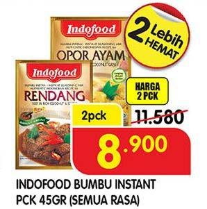 Promo Harga INDOFOOD Bumbu Instan All Variants per 2 sachet 45 gr - Superindo