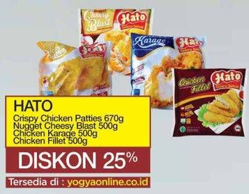 Promo Harga Hato Crispy Chicken Patties/Nugget Cheesy Blast/Chicken Karage/Chicken Fillet  - Yogya