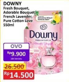 Promo Harga Downy Premium Parfum Adorable Bouquet, Fresh Bouquet, French Lavender, Pure Cotton Love 550 ml - Alfamart