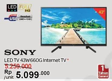 Promo Harga SONY 43W660G | Smart TV LED 43 Inch - Full HD X-Reality Pro New Series  - Carrefour
