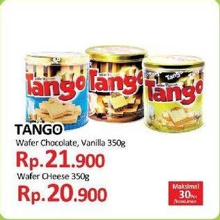 Promo Harga TANGO Wafer Chocolate, Vanilla Milk 350 gr - Yogya