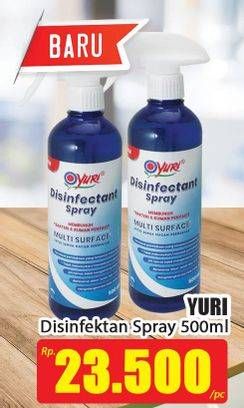 Promo Harga YURI Disinfectant Spray 500 ml - Hari Hari