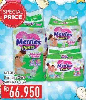 Promo Harga Merries Pants Good Skin S40, M34, L30, XL26  - Hypermart