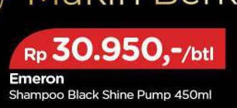 Promo Harga Emeron Shampoo Black Shine 340 ml - TIP TOP
