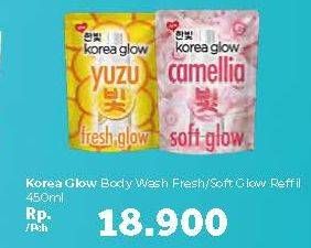 Promo Harga KOREA GLOW Body Wash Fresh Glow, Propolis 450 ml - Carrefour