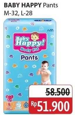 Promo Harga Baby Happy Body Fit Pants M32, L28 28 pcs - Alfamidi