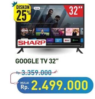 Promo Harga Sharp LED Android TV  - Hypermart