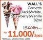Promo Harga WALLS Cornetto Black White, Strawberry Vanilla 82 ml - Alfamidi