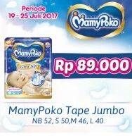 Promo Harga MAMY POKO Perekat Extra Soft NB52, S50, M46, L40  - Superindo