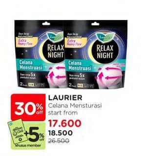 Promo Harga Laurier Celana Menstruasi 2 pcs - Watsons