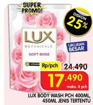 Promo Harga LUX Botanicals Body Wash 450 ml - Superindo