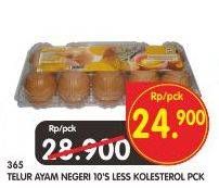 Promo Harga 365 Telur Ayam Negeri Less Cholesterol 10 pcs - Superindo