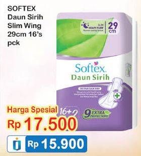 Promo Harga Softex Daun Sirih 29cm 18 pcs - Indomaret