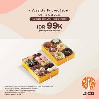 Promo Harga JCO 1/2 DZN JCLUB + 1 BOX JPOPS  - JCO