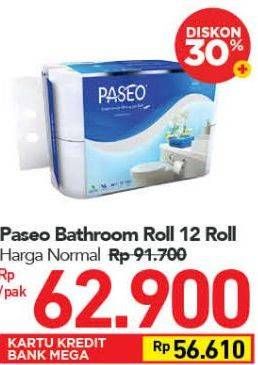 Promo Harga PASEO Toilet Tissue 12 roll - Carrefour