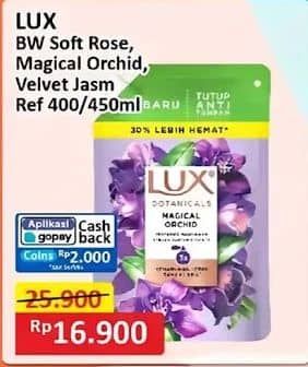 Promo Harga LUX Botanicals Body Wash Soft Rose, Magical Orchid, Velvet Jasmine 400 ml - Alfamart