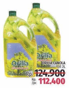 Promo Harga ORILIA Canola Oil 2 ltr - LotteMart