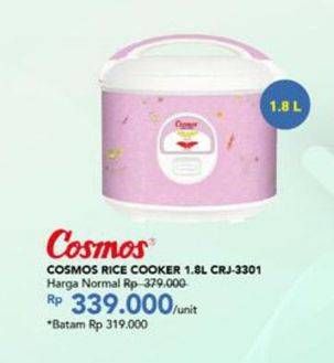 Promo Harga COSMOS CRJ 3301 | Rice Cooker  - Carrefour