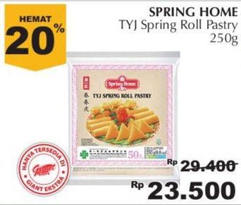 Promo Harga TYJ Spring Roll Pastry 250 gr - Giant
