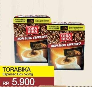 Promo Harga Torabika Kopi Susu Espresso per 5 sachet 23 gr - Yogya