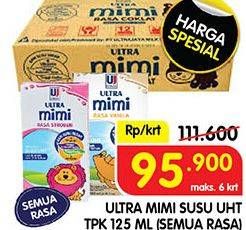 Promo Harga ULTRA MIMI Susu UHT All Variants per 40 tpk 125 ml - Superindo