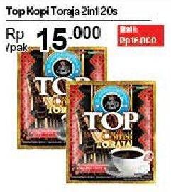 Promo Harga Top Coffee Kopi Toraja 2 In 1 20 pcs - Carrefour