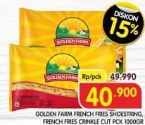 Promo Harga Golden Farm French Fries Shoestring, Crinkle 1000 gr - Superindo