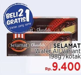 Promo Harga SELAMAT Wafer All Variants 198 gr - LotteMart