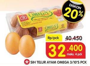 Promo Harga SIH Telur Omega 3 10 pcs - Superindo